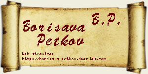 Borisava Petkov vizit kartica